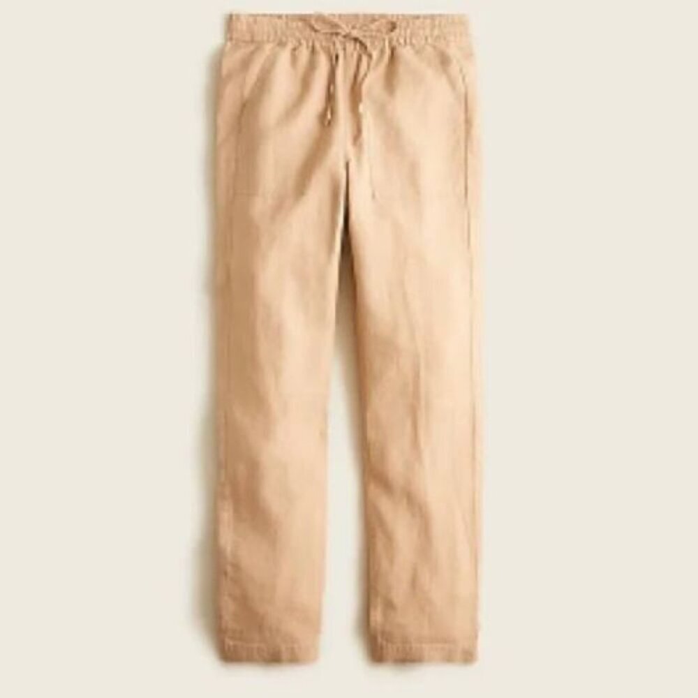 J. Crew Faded Pistachio Linen Blend Seaside Pants Size Medium 54189